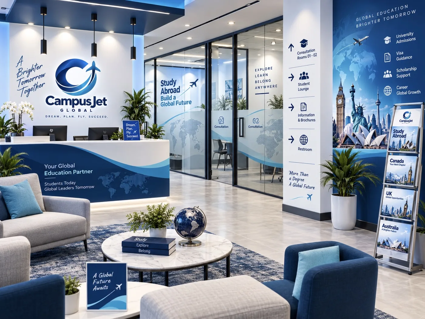 CampusJet Global office consultation space